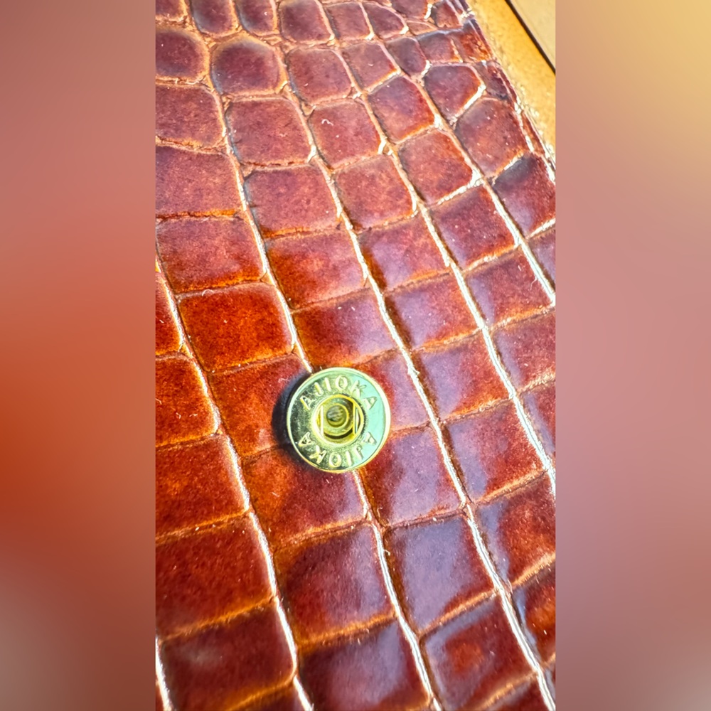 Paco Rabanne Brown Croc-Embossed Wallet - Picture 8 of 13